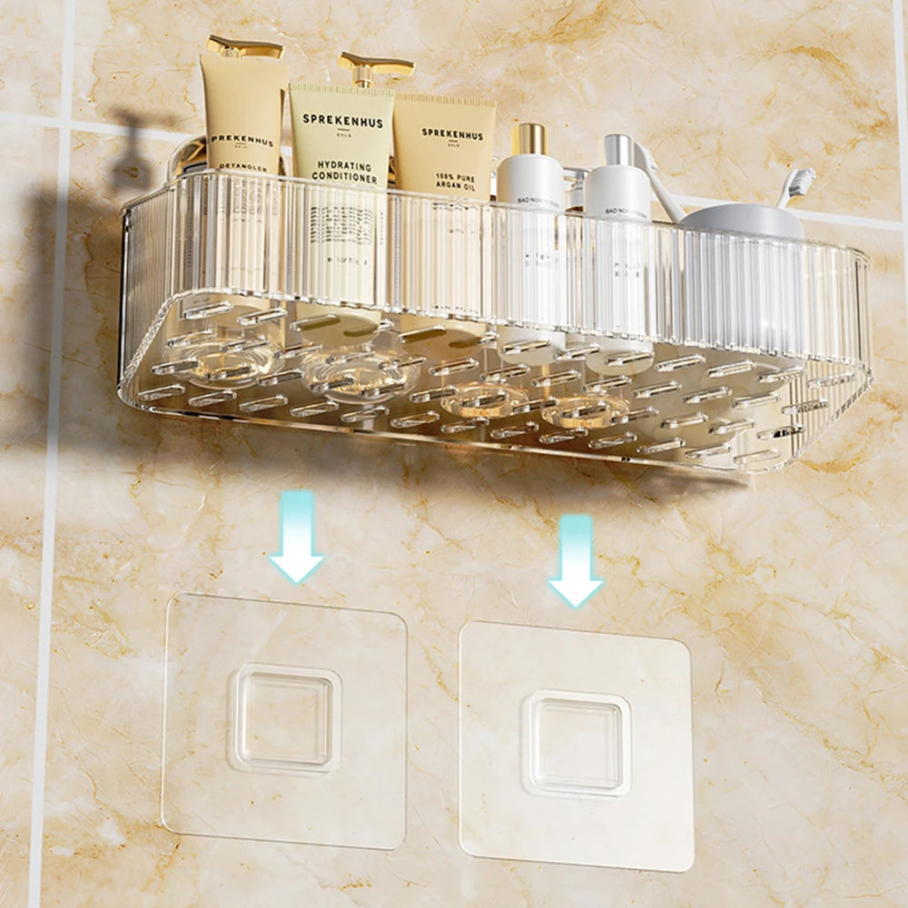 Tidy Haven Bathroom Storage Rack Wall Mounted Storage Basket