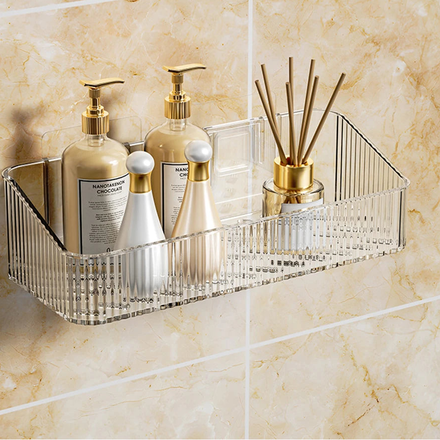 Tidy Haven Bathroom Storage Rack Wall Mounted Storage Basket
