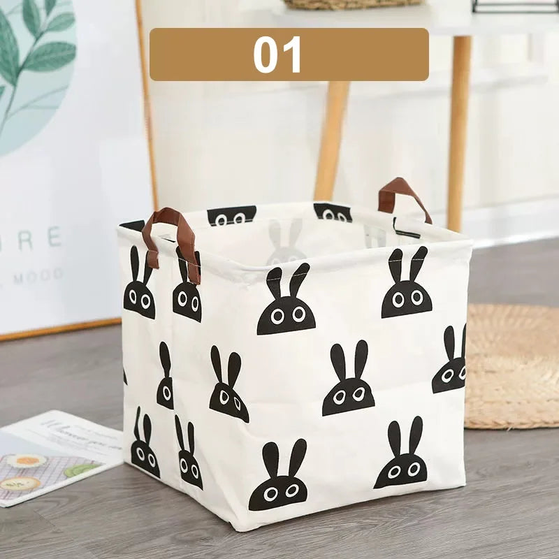 Tidy Haven Foldable Fabric Storage Bins with Handles | Cute Home Organization Baskets
