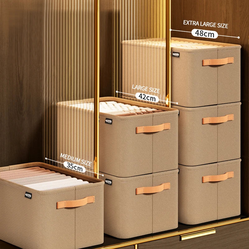 Tidy Haven Foldable Fabric Storage Bins with Handles