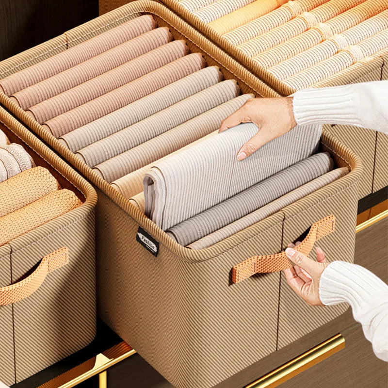 Tidy Haven Foldable Fabric Storage Bins with Handles