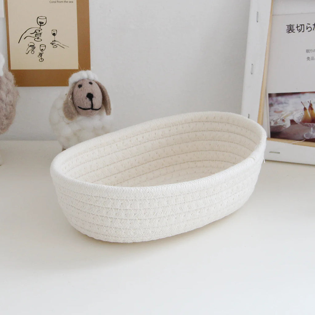 Tidy Haven Woven Storage Basket-Decorative Organizer for Bathroom, Nursery & Home