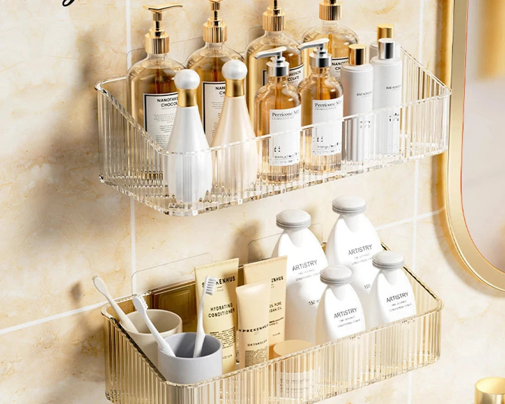 Tidy Haven Bathroom Storage Rack Wall Mounted Storage Basket