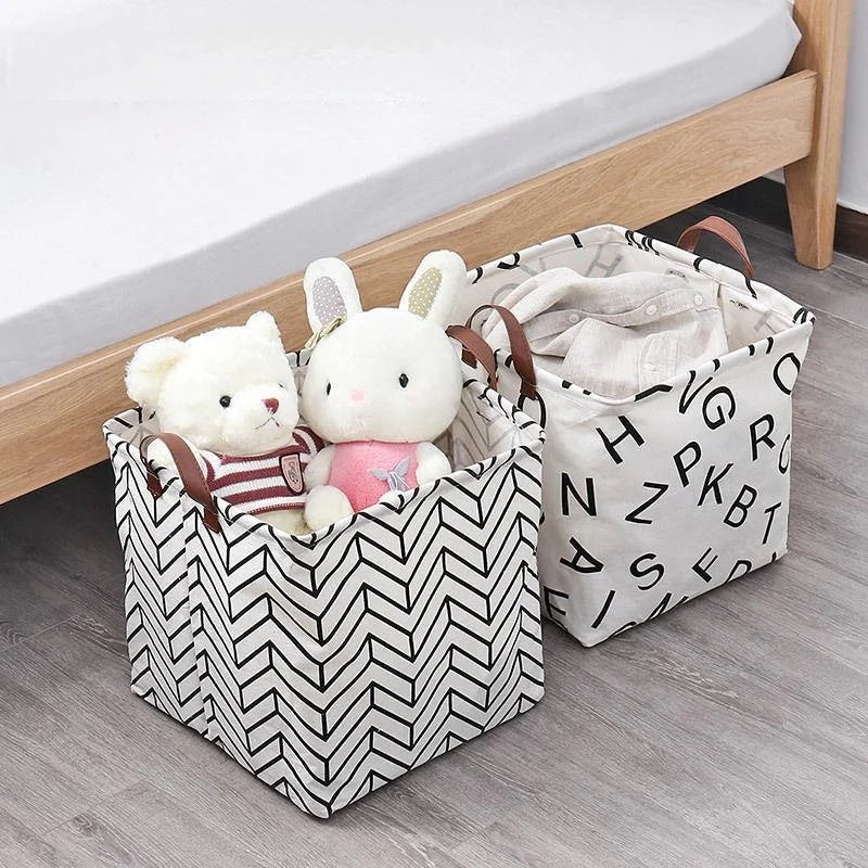 Tidy Haven Foldable Fabric Storage Bins with Handles | Cute Home Organization Baskets