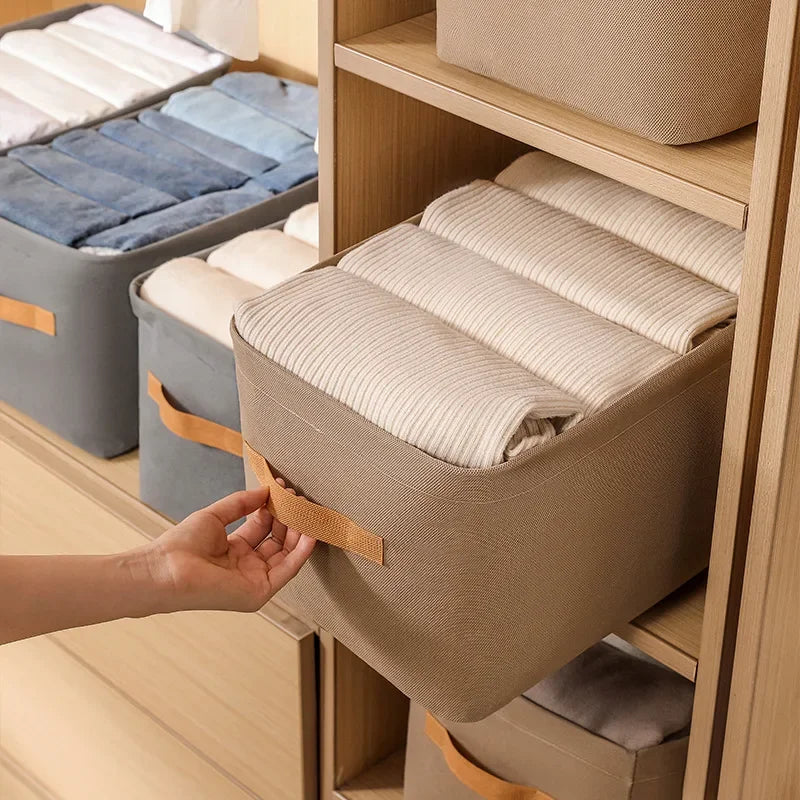 Tidy Haven Foldable Fabric Storage Bins with Handles