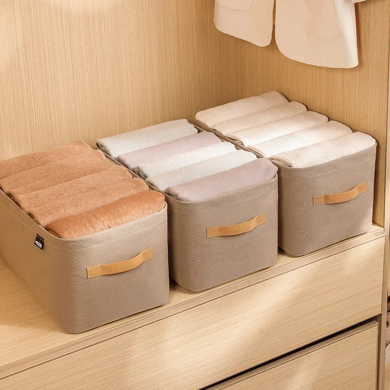 Tidy Haven Foldable Fabric Storage Bins with Handles
