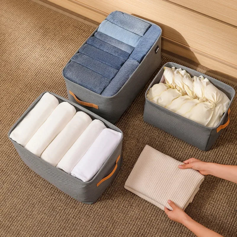 Tidy Haven Foldable Fabric Storage Bins with Handles